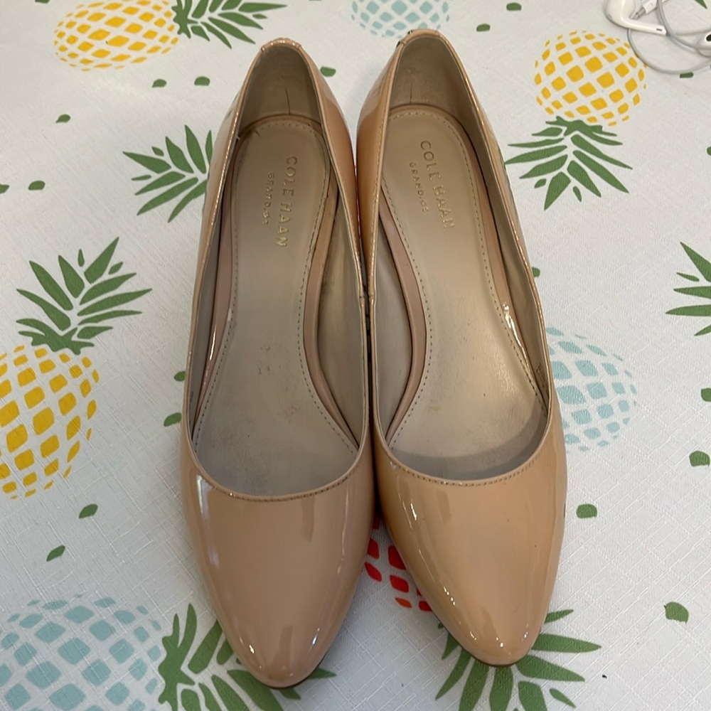 Cole Haan Patent Nude Pumps